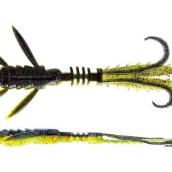 Westin Crecraw Ripplr Creaturebait 9.5cm 4gr 4pcs Black/Chartreuse