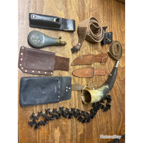 Lot divers objets sur la Chasse