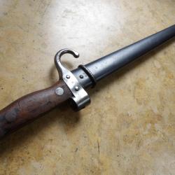 baionnette mousqueton Berthier mod 1892 quillon non coup&eacute; N&deg; identiques fourreau TBE
