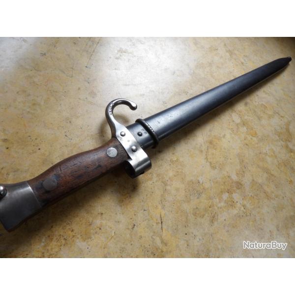 baionnette mousqueton Berthier mod 1892 quillon non coup� N� identiques fourreau TBE