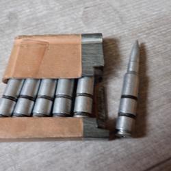Lame chargeur de manipulation + 6 cartouches en alu pour fusil K11 ou K31. Fabrication guerre
