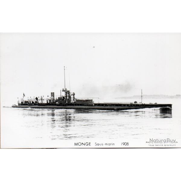 Carte postale sous-marin Monge 1908 -N�8091