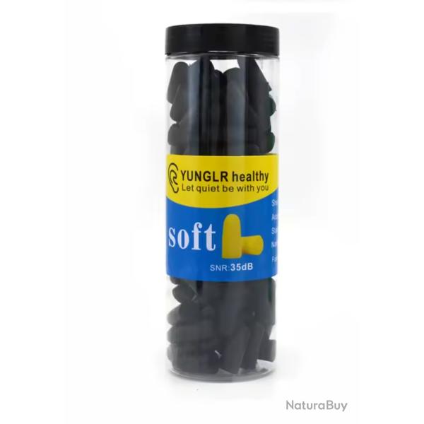 60 Paires de Bouchon D'Oreille Noir