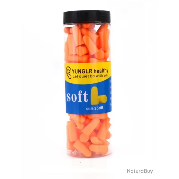 60 Paires de Bouchon D'Oreille Orange