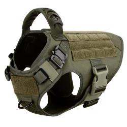 Harnais Vert Arm&eacute;e pour Chien Taille au Choix S, M, L ou XL