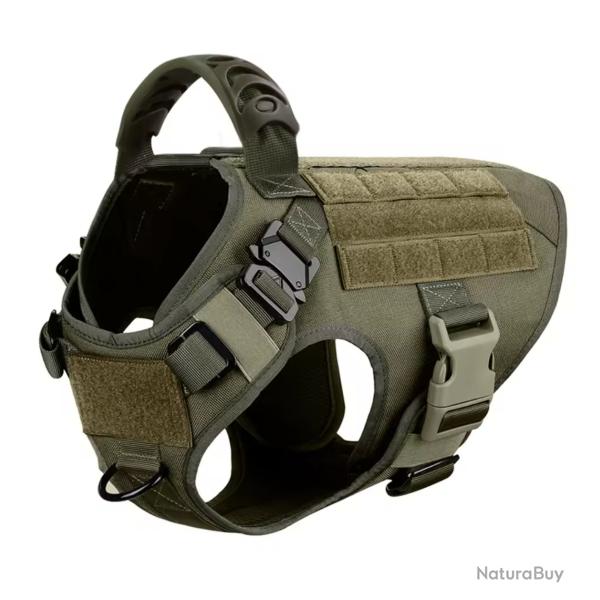 Harnais Vert Arm�e pour Chien Taille au Choix S, M, L ou XL