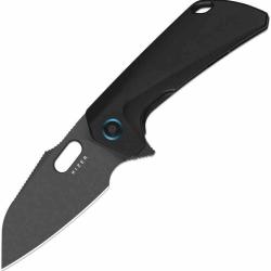 Couteau Kizer Takahe Black Lame Acier S35VN Matte Manche Titane Noir Frame Lock KI3701A2