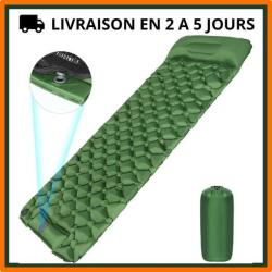 Matelas gonflable pour camping - 1 pers - Gonflable,R&eacute;sistant - Vert arm&eacute;e - Livraison gratuite