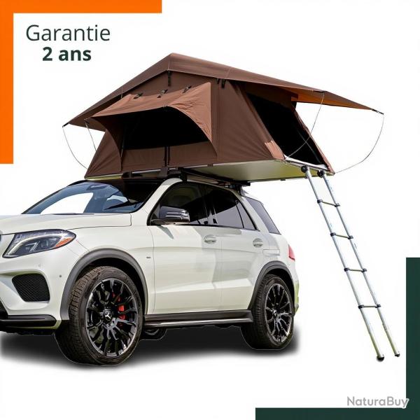 Tente de toit pour voiture 3 personnes - Eclairage LED int�gr�e Livraison rapide - Garantie 2 ans