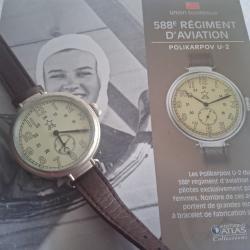 R&Eacute;PLIQUE MONTRE D'AVIATEUR POLIKARPOV U-2 II WW "NIGHT WITCHES"