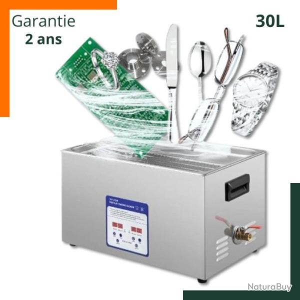 Nettoyeur � ultrason 30L - Ttemp�rature jusqu'� 80�C - Affichage num�rique - Garantie 2 ans
