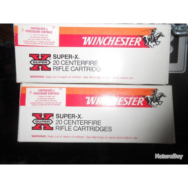 Cartouches en 222 remington