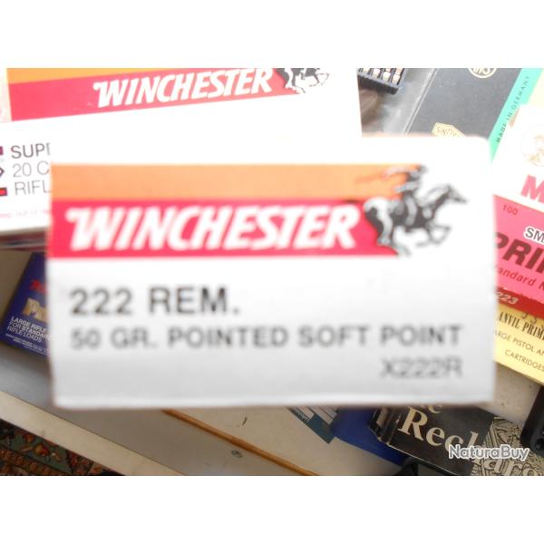 Cartouches en 222 remington Soft point