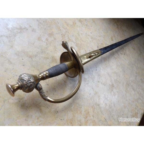 �p�e officier cuirassier Allemand Prusse lame grav�e + poin�on WKC Solingen fourreau TBE 1872 1918