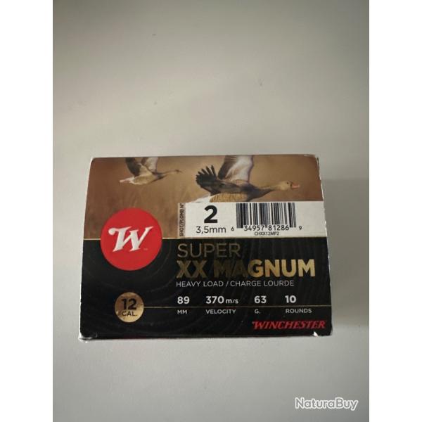 Cartouche Super XX magnum cal 12 89mm N'2