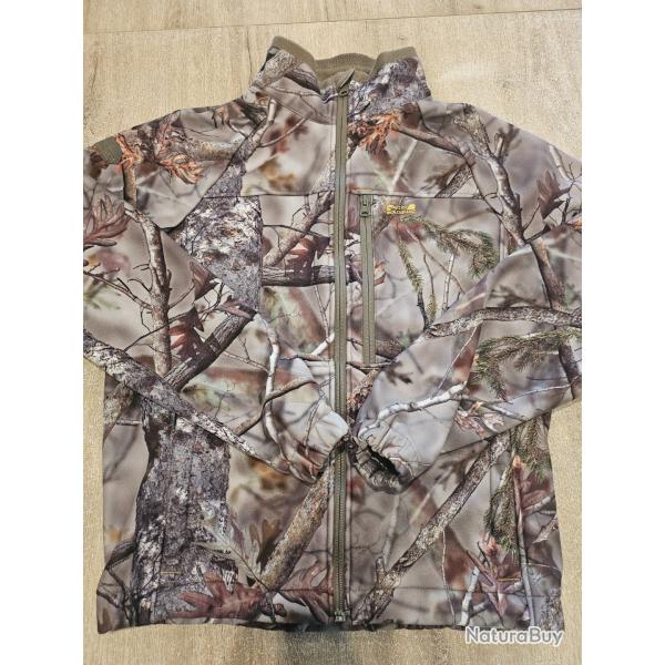 Veste silencieuse zip�e polaire - taille S - Solognac