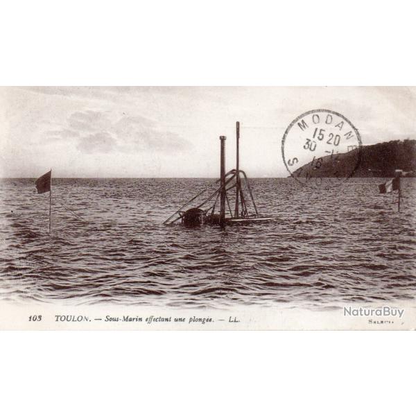 Carte Postale Ancienne - Sous-Marin Toulon -N�8108