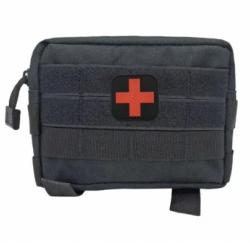 Sacoche tactique 2 polyvalente et multifonctionnelle avec patch N/R - Noire - Livraison gratuite