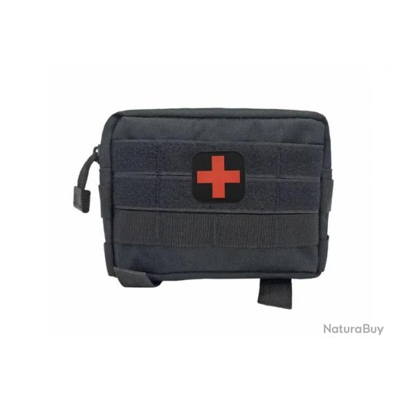 Sacoche tactique 2 polyvalente et multifonctionnelle avec patch N/R - Noire - Livraison gratuite (1)