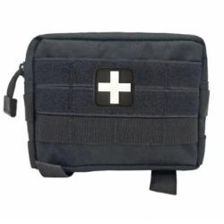 Sacoche tactique 2 polyvalente et multifonctionnelle avec patch N/B - Noire - Livraison gratuite (1)