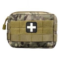 Sacoche tactique 2 polyvalente et multifonctionnelle - Camo - avec patch N/B - Liv. gratuite