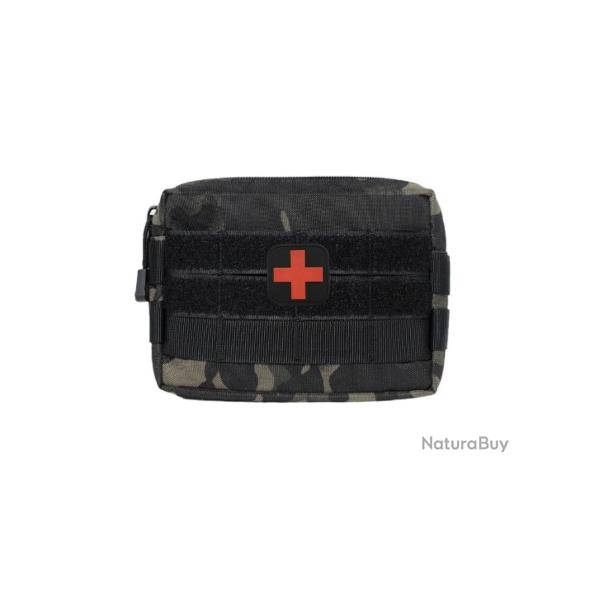 Sacoche tactique 2 polyvalente et multifonctionnelle - Camo Noir - avec patch N/R - Liv. gratuit (1)