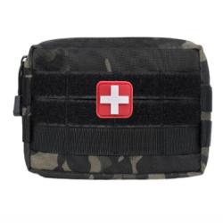 Sacoche tactique 2 polyvalente et multifonctionnelle - Camo Noir - avec patch R/B - Liv. gratuit (1)