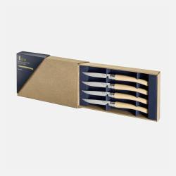 Opinel Ensemble de couteaux de table Chic en Fr&ecirc;ne - 4 Couteaux &Eacute;l&eacute;gants