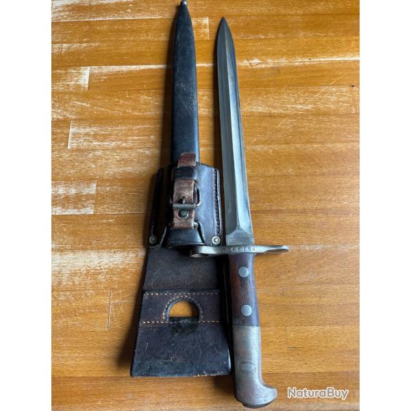 Ba�onnette Suisse ELSNER-SCHWYZ avec passe ceinture cuir