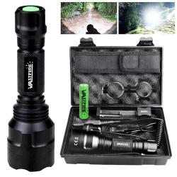 Lampe Tactique 2000 Lumens Fusil Rail 20mm Interrupteur Pression 18650 Chargeur Lumi&egrave;re blanche