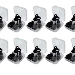 10 Paires de Bouchon d'oreille Noir