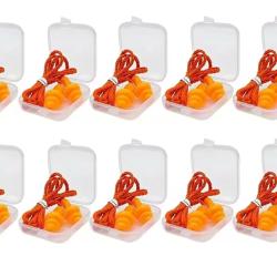 10 Paires de Bouchon d'oreille Orange