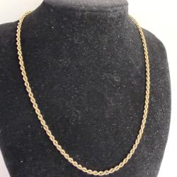 Jolie chaine or 18 carats - 43 cm - collier maille corde