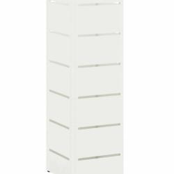 Porte parapluie acier blanc 15,5x15,5x49 cm rangement entr&eacute;e compact