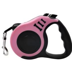 Laisse Automatique 5 m&egrave;tres pour chien Coloris ROSE