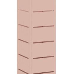 Porte parapluie acier rose 15,5x15,5x49 cm rangement entr&eacute;e compact