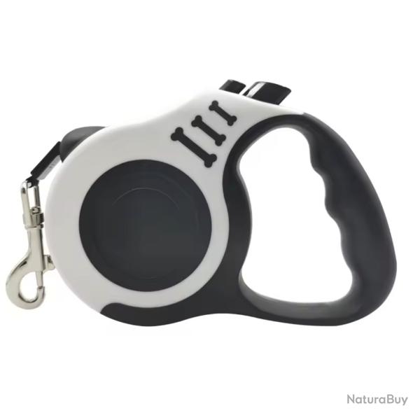 Laisse Automatique 5 m�tres pour chien Coloris BLANC