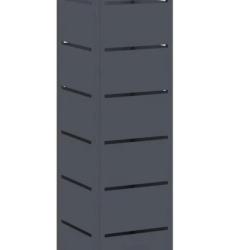 Porte parapluie acier anthracite 15,5x15,5x49 cm rangement entr&eacute;e compact