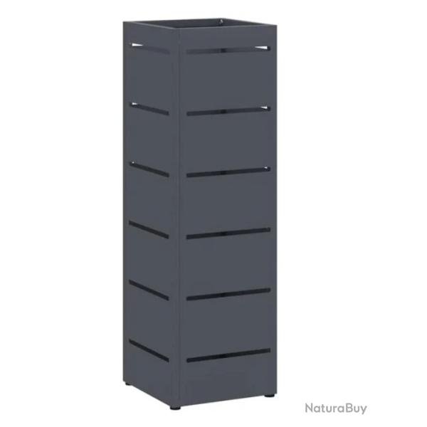 Porte parapluie acier anthracite 15,5x15,5x49 cm rangement entr�e compact