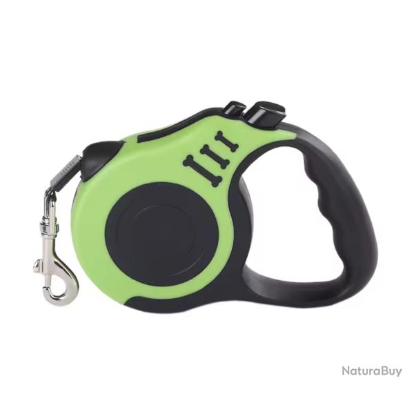 Laisse Automatique 5 m�tres pour chien Coloris VERT