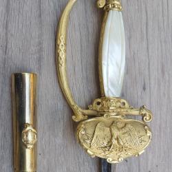 Ep&eacute;e d'officier IIe Empire Napol&eacute;on III Poudres et Salp&ecirc;tres