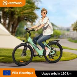 Mile City 1 26" E-Bike v&eacute;lo &eacute;lectrique pour les d&eacute;placements urbains, port&eacute;e 120 km, moteur 250 W,