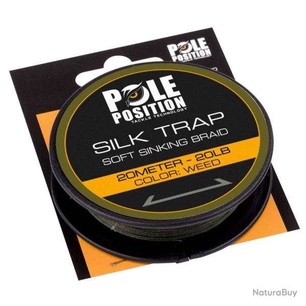 POLE POSITION SILK TRAP SOFT SINKING BRAID 20LB POLE POSITION Weed 20lb