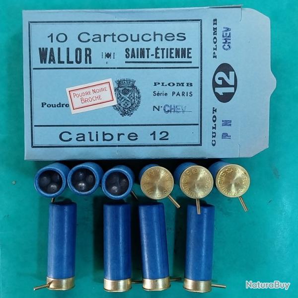 1 bo�te de 10 cartouches � broche calibre 12 pour collection.