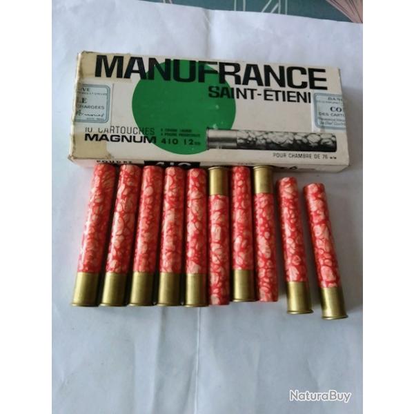boite de 10 cartouches cal 410/76 manufrance marbrees