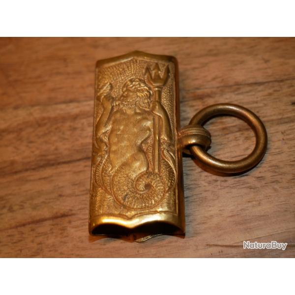 Chape de fourreau de sabre d'officier de Marine (Pose�don avec son trident)