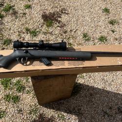 Pack carabine Savage 22 LR synth&eacute;tique avec lunette et silencieux