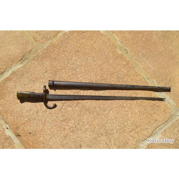 Ba�onnette Gras "St-Etienne 1875" avec fourreau.