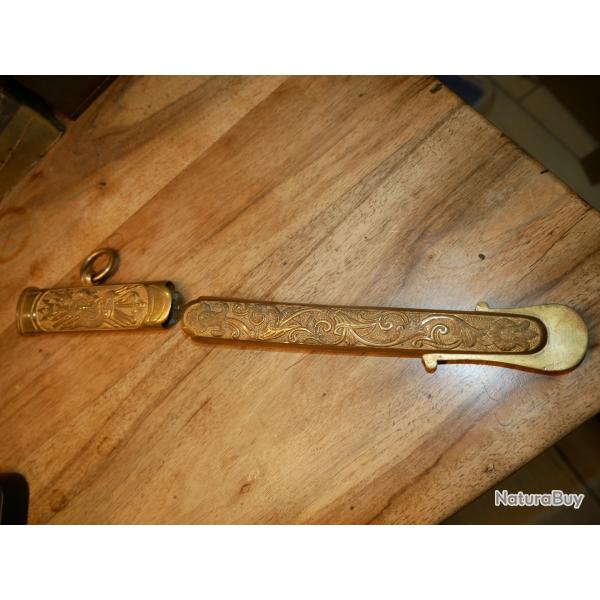 Chape et Bouterolle de sabre d'officier de Marine