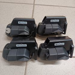 Pack complet 2 barres de toit Norauto pour v&eacute;hicules &eacute;quip&eacute;s de barres longitudinales - aluminium